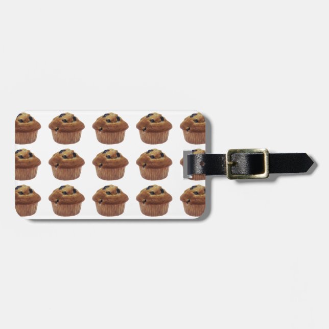 Blueberry Muffin Luggage Tag (Front Horizontal)