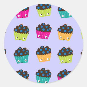 Blueberry Muffins Classic Round Sticker