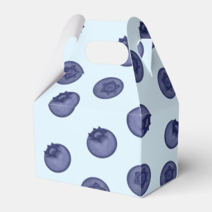 Blueberry natural. Ripe tasty blueberries on blue Favour Box