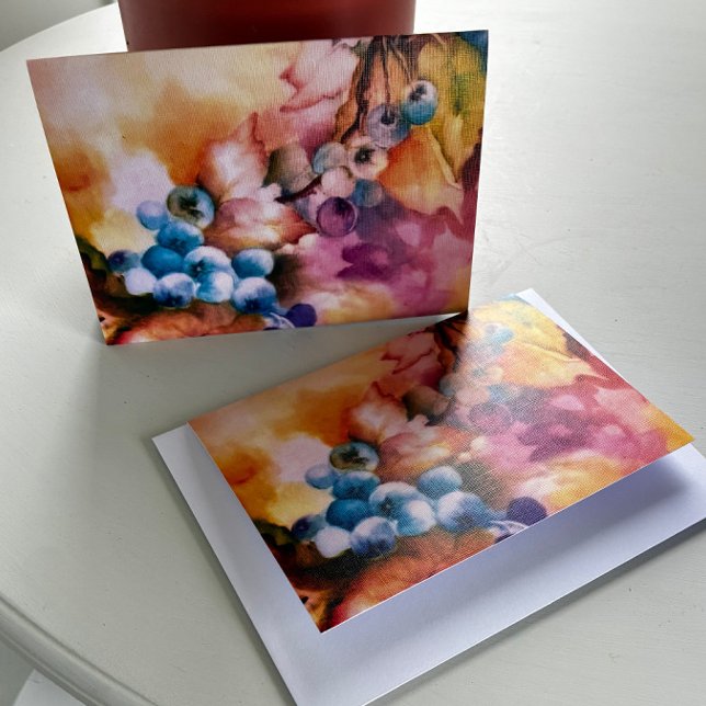 Blueberry Note Cards (bulk-friendly) (A striking original note card design — perfect to have ready when moments matter, beautiful.)