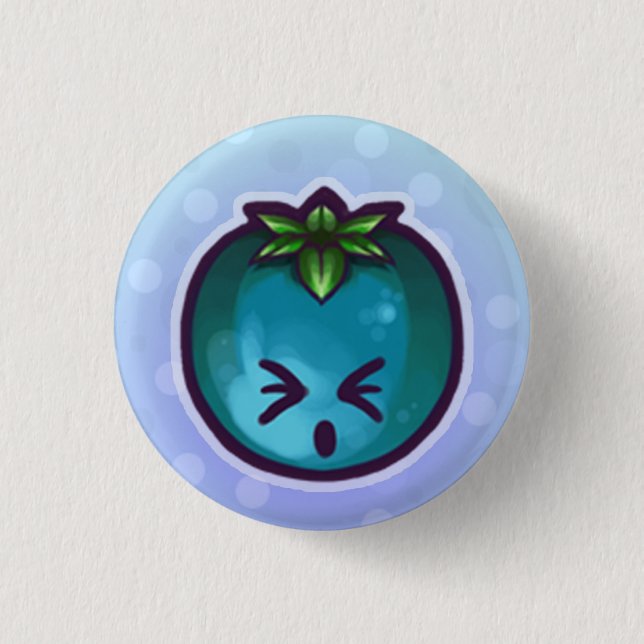 Blueberry>o< 3 Cm Round Badge (Front)