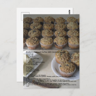 Blueberry Oatmeal Muffins Postcard