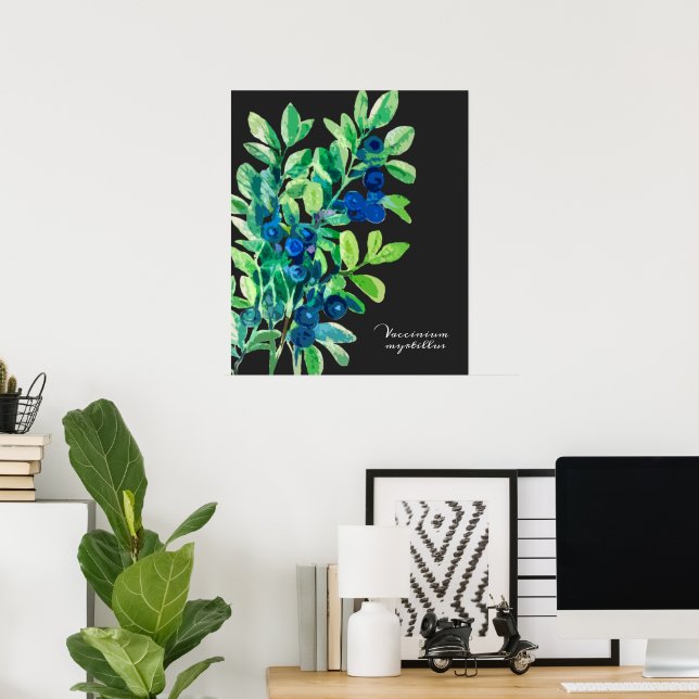 Blueberry painting poster (Home Office)