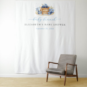 Blueberry Pancake Baby Brunch Baby Shower Backdrop Tapestry