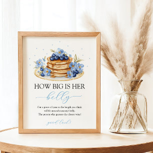 Blueberry Pancake Baby Brunch Belly Sign