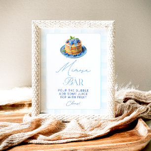 Blueberry Pancake Baby Brunch Mum-osa Bar Poster