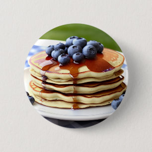 Blueberry Pancakes 6 Cm Round Badge