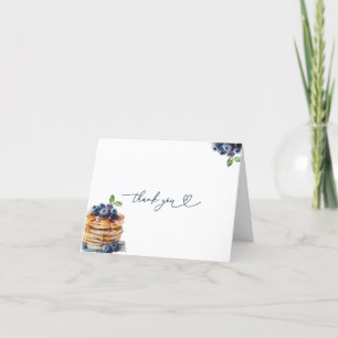 Blueberry Pancakes Baby Shower Thank You Card