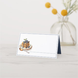 Blueberry Pancakes Breakfast Place Card