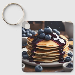 Blueberry Pancakes Key Ring