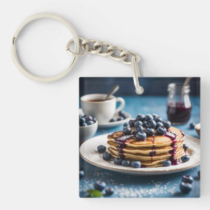 Blueberry Pancakes Key Ring