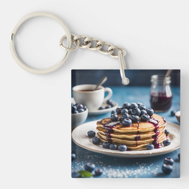 Blueberry Pancakes Key Ring (Front)