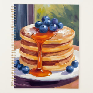 Blueberry Pancakes Oil Painting Fruit Planner