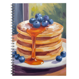 Blueberry Pancakes   Oil Painting Notebook