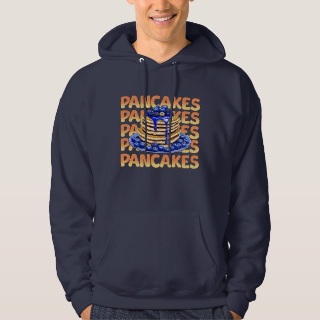 Blueberry Pancakes, Yummy Foodie Hoodie (Front)