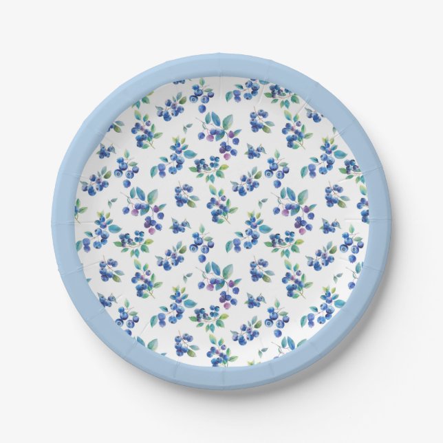 Blueberry Paper Plate (Front)