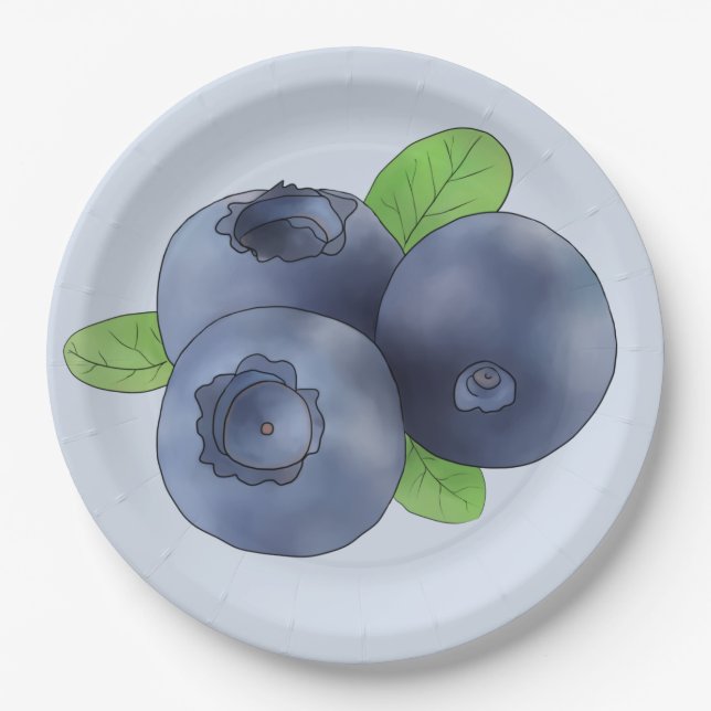 blueberry paper plate (Front)