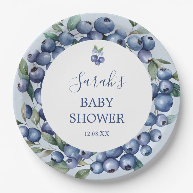 Blueberry Paper Plate (Front)