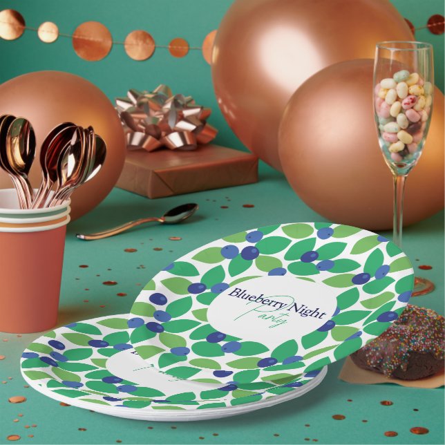 Blueberry. Paper Plate (Multi)