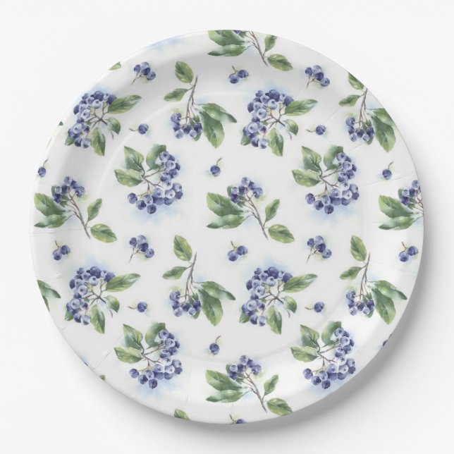 Blueberry Paper Plate (Front)