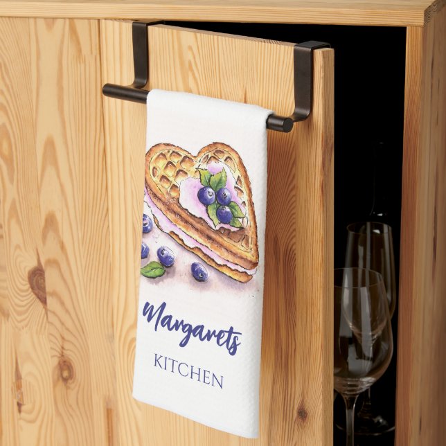 Blueberry Pastry Baking Kitchen Towel (Thirds Fold)