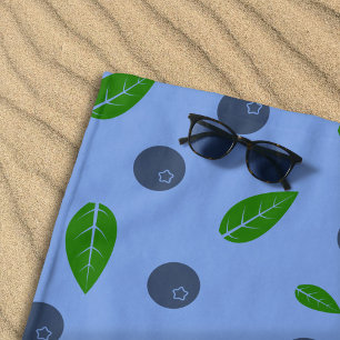 Blueberry pattern Beach Towel