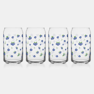 Blueberry Pattern Can Glass