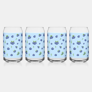 Blueberry Pattern Can Glass