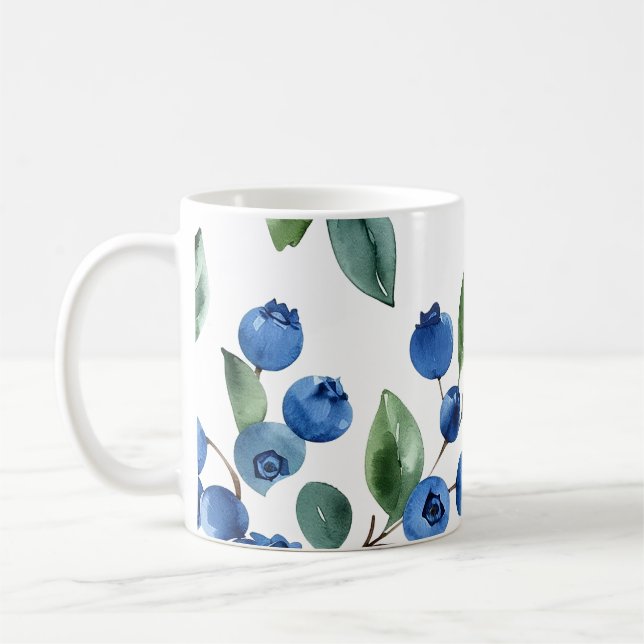 Blueberry pattern coffee mug (Left)