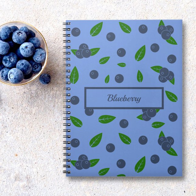 Blueberry pattern Notebook (Blueberry Notebook)