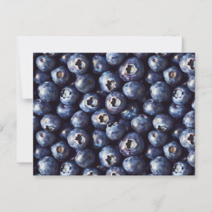 Blueberry Pattern Postcard