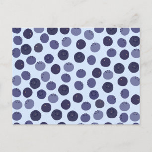 Blueberry Pattern Postcard