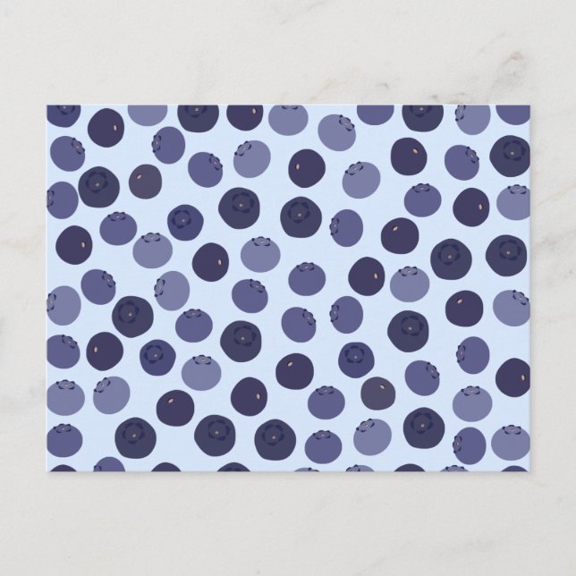 Blueberry Pattern Postcard (Front)