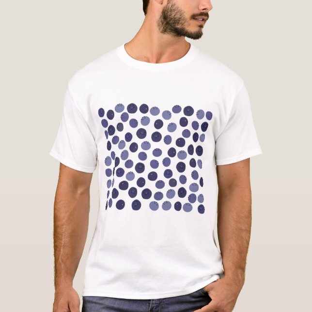 Blueberry Pattern T-Shirt (Front)