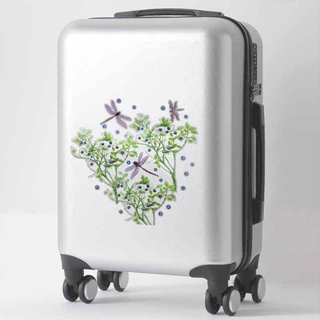 Blueberry pattern with dragonflies (Suitcase)
