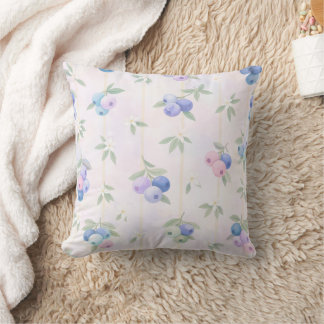 blueberry pattern with leaves cushion