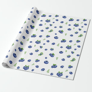 Blueberry Pattern Wrapping Paper