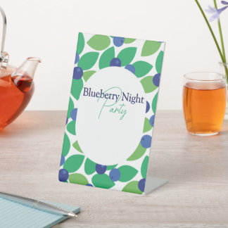 Blueberry. Pedestal Sign