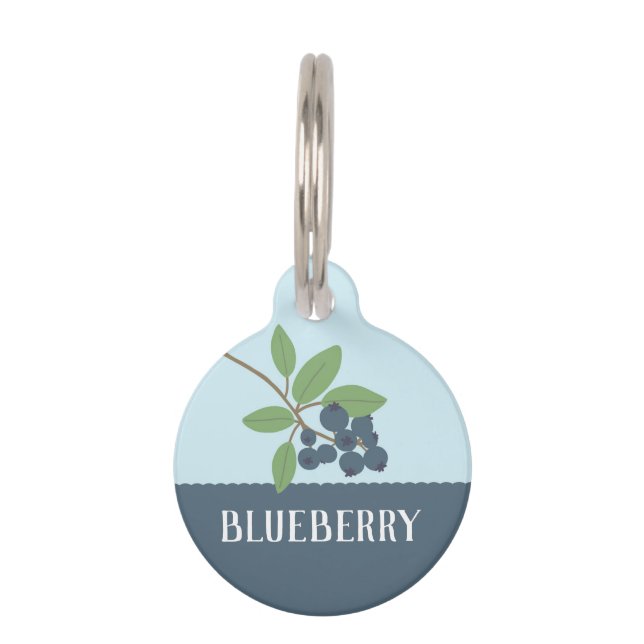 Blueberry Pet Tag (Front)