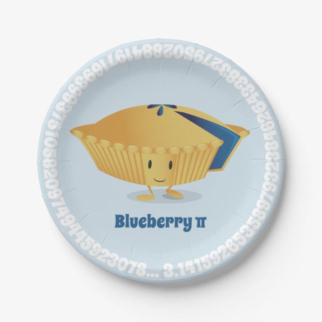 Blueberry Pi Day | Paper Plate (Front)
