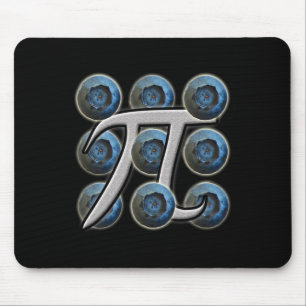 Blueberry Pi Or Pie - Food Graphic Art Pi Day Mouse Mat