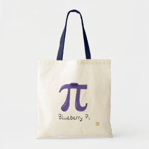 Blueberry Pi Symbol Cute Math Teacher Tote Bag