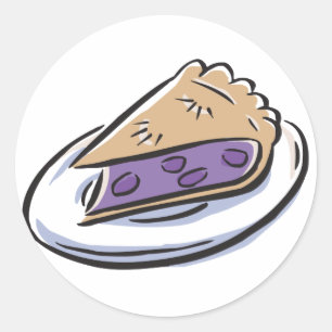 Blueberry Pie Classic Round Sticker