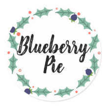 Blueberry Pie Food Labels
