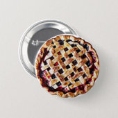 Blueberry Pie Fun Food  Button (Front & Back)