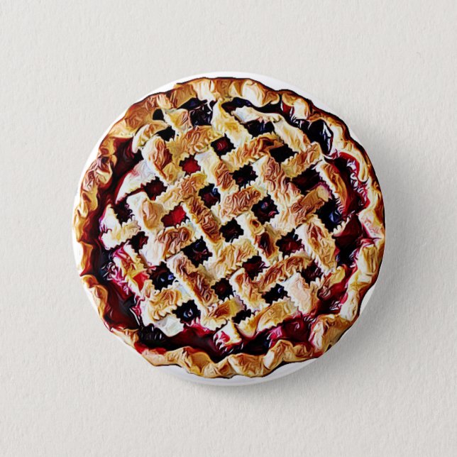 Blueberry Pie Fun Food  Button (Front)