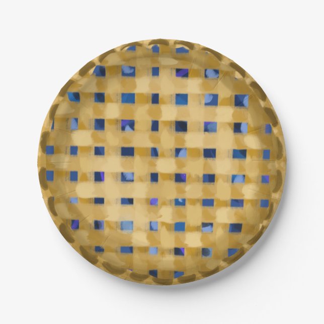 Blueberry Pie Homemade Picnic Fourth of July Paper Plate (Front)