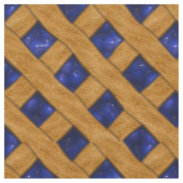 Blueberry Pie Pattern for Bakers Fabric (Close Up)