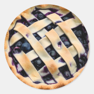 Blueberry Pie with Fancy Crust Classic Round Sticker