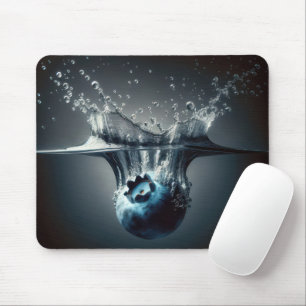 Blueberry Plunging Into Water Mouse Mat